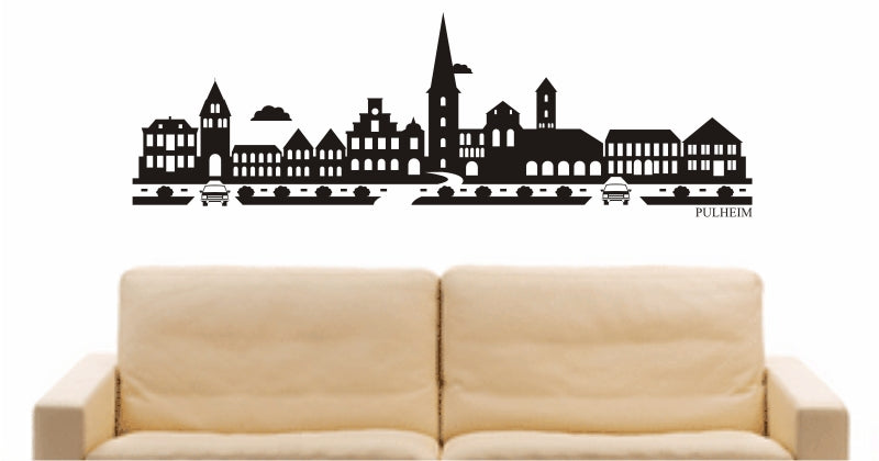 WANDTATTOO e864 Skyline Stadt - Pulheim (Deutschland) Design 2