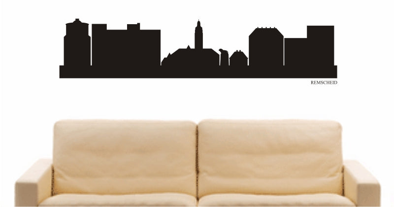 WANDTATTOO e869 Skyline Stadt - Remscheid (Deutschland) Design 1