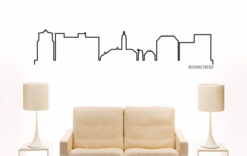 WANDTATTOO e869 Skyline Stadt - Remscheid (Deutschland) Design 4