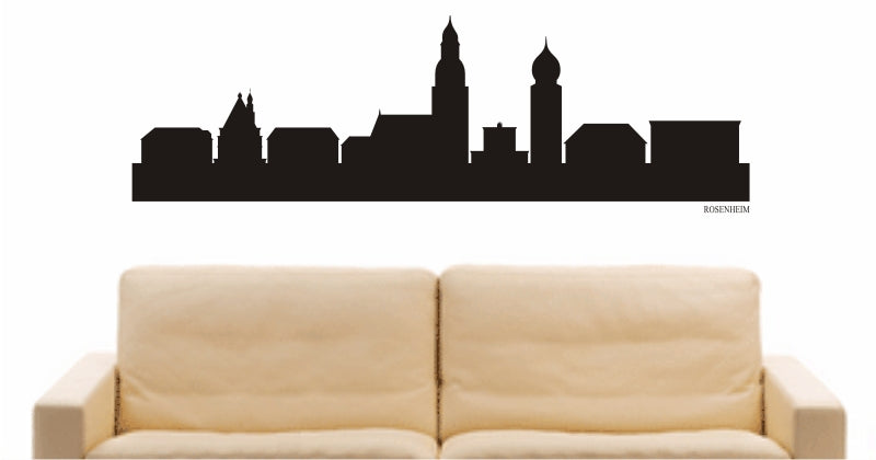 WANDTATTOO e872 Skyline Stadt - Rosenheim (Deutschland) Design 1