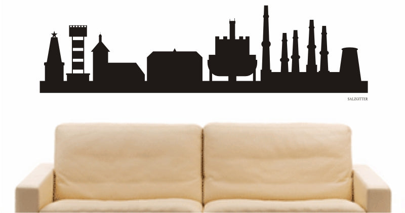 WANDTATTOO e876 Skyline Stadt - Salzgitter (Deutschland) Design 1