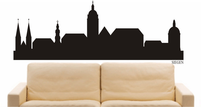 WANDTATTOO e882 Skyline Stadt - Siegen (Deutschland) Design 1