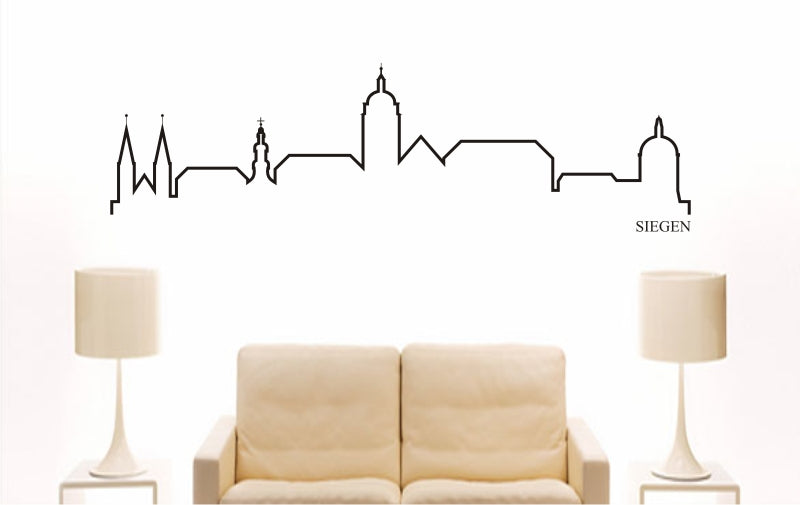 WANDTATTOO e882 Skyline Stadt - Siegen (Deutschland) Design 4