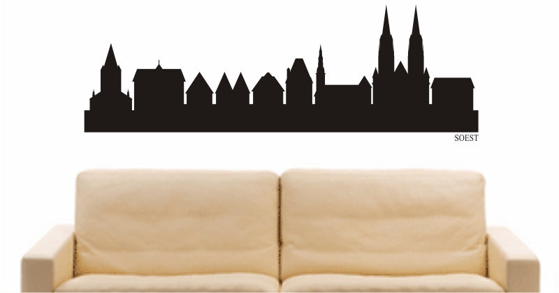 WANDTATTOO e884 Skyline Stadt - Soest (Deutschland) Design 1