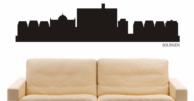 WANDTATTOO e885 Skyline Stadt - Solingen (Deutschland) Design 1