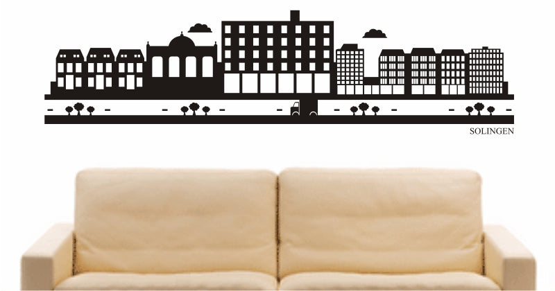 WANDTATTOO e885 Skyline Stadt - Solingen (Deutschland) Design 2