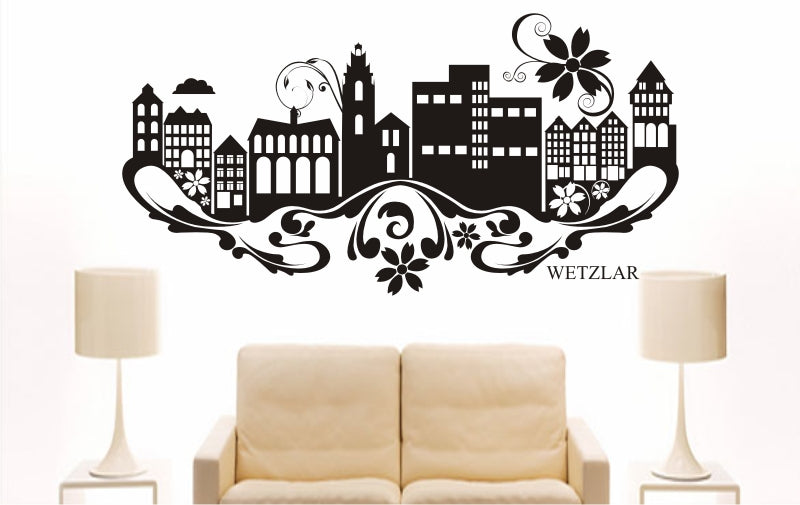 WANDTATTOO e901 Skyline Stadt - Wetzlar (Deutschland) Design 3