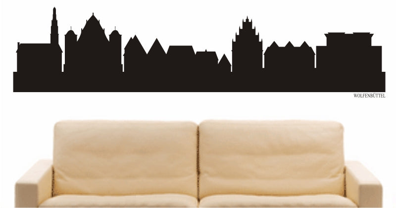 WANDTATTOO e907 Skyline Stadt - Wolfenbüttel (Deutschland) Design 1