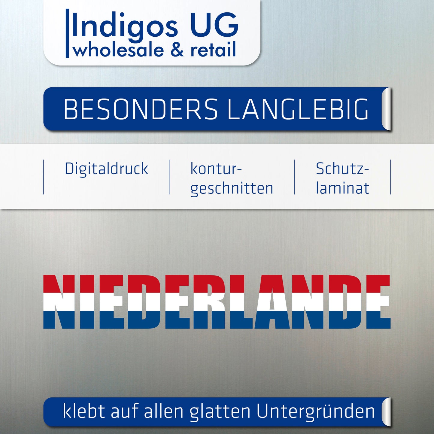 Aufkleber - Autoaufkleber - Niederlande - Schriftzug - Heckscheibenaufkleber
