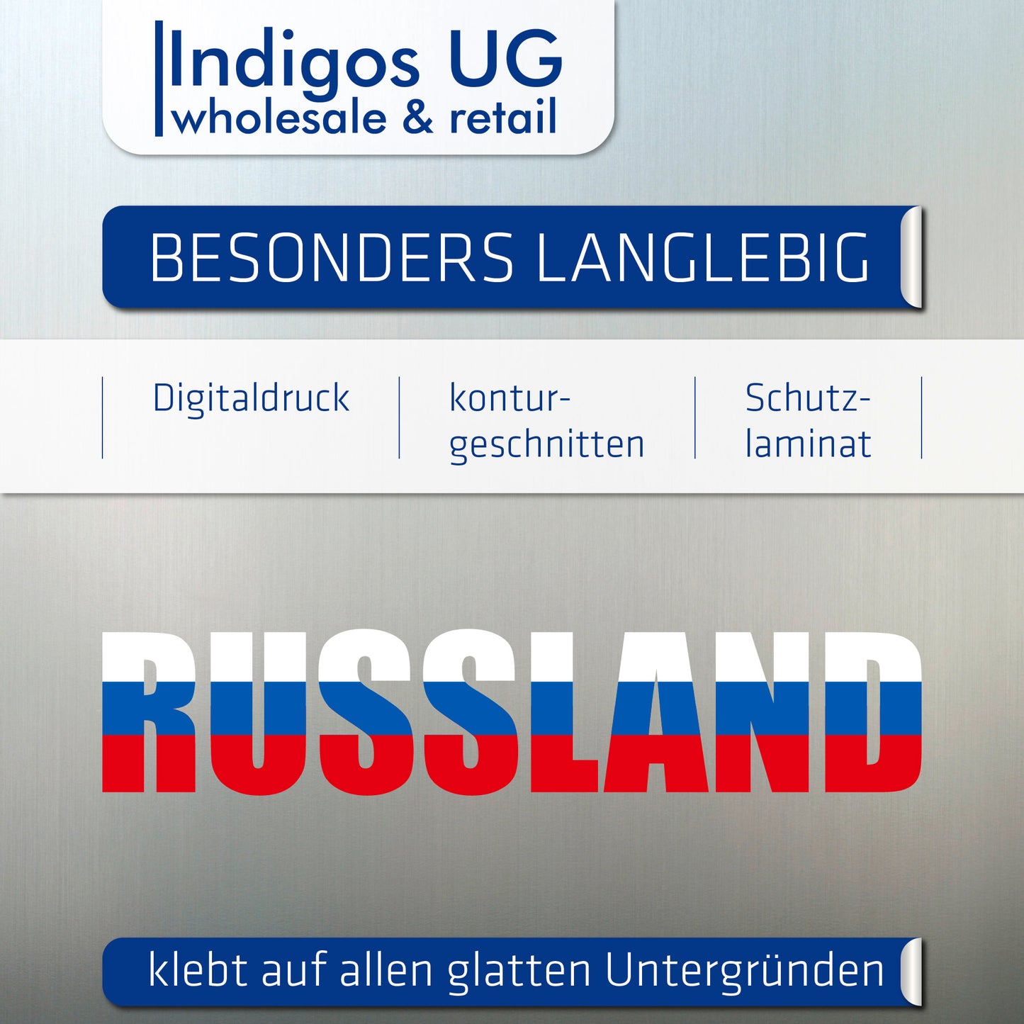 Aufkleber - Autoaufkleber - Russland - Schriftzug - Heckscheibenaufkleber