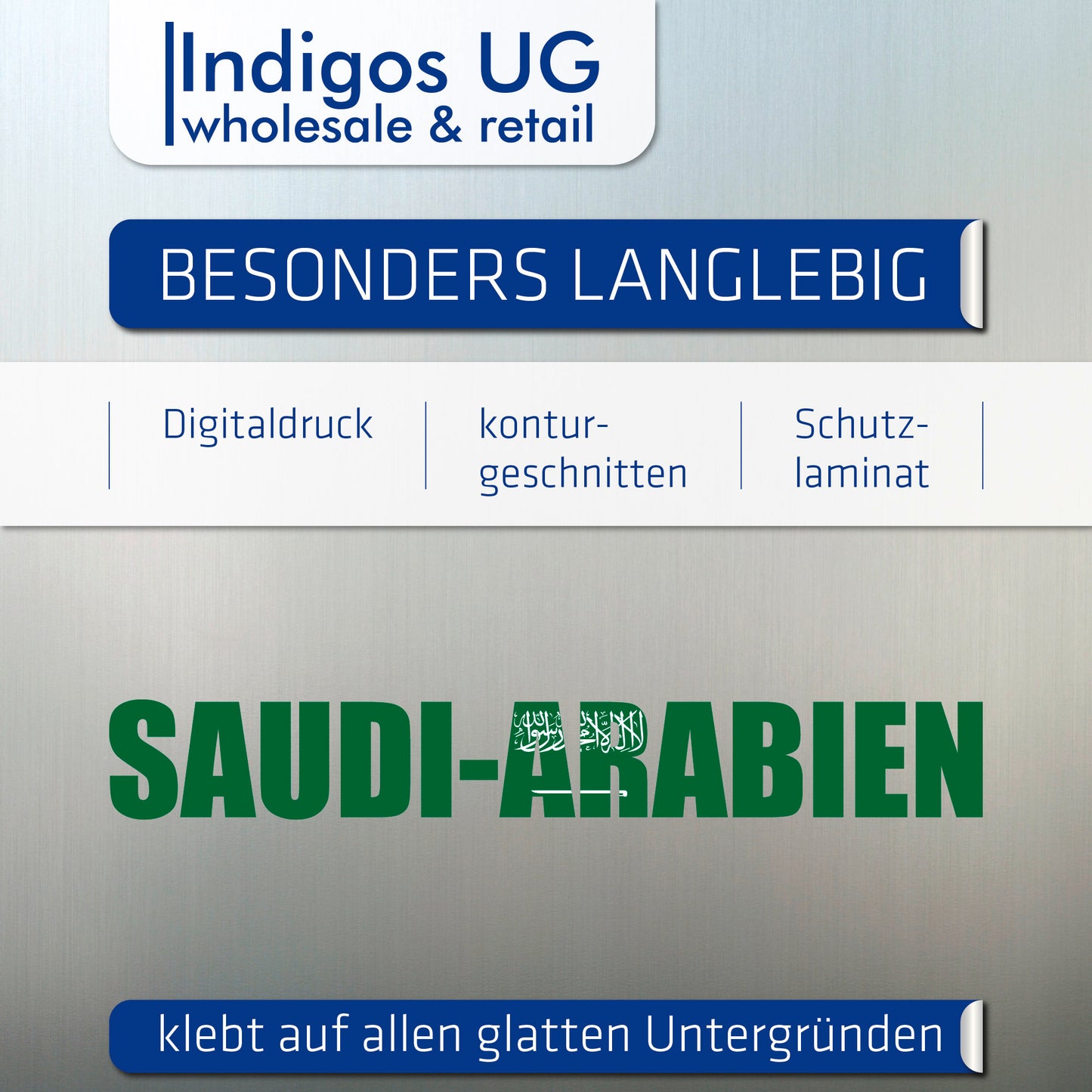 Aufkleber - Autoaufkleber - Saudi-Arabien - Schriftzug - Heckscheibenaufkleber