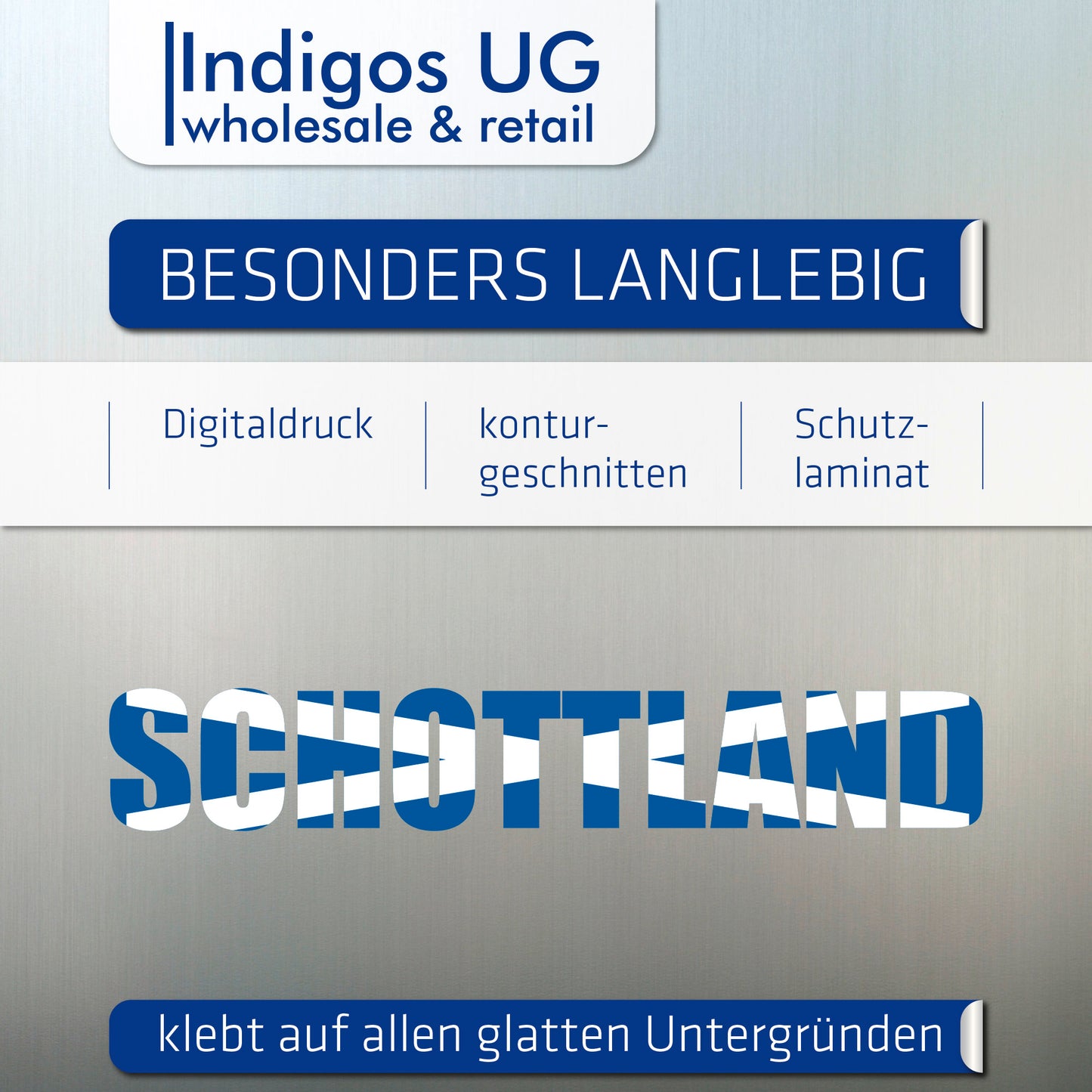 Aufkleber - Autoaufkleber - Schottland - Schriftzug - Heckscheibenaufkleber