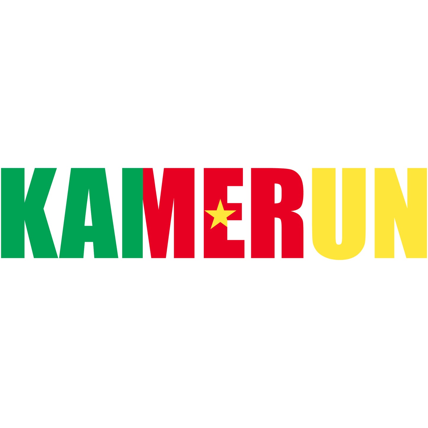 Aufkleber - Autoaufkleber - Kamerun - Schriftzug - Heckscheibenaufkleber