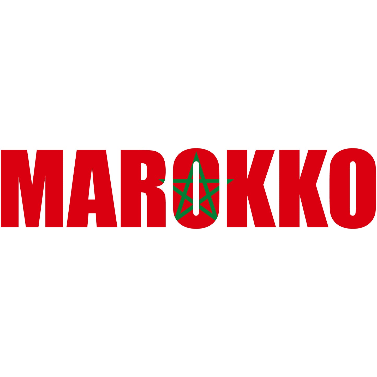 Aufkleber - Autoaufkleber - Marokko - Schriftzug - Heckscheibenaufkleber