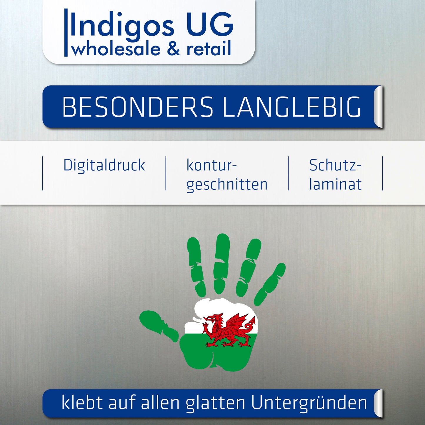Aufkleber - Autoaufkleber - Wales - Heckscheibenaufkleber