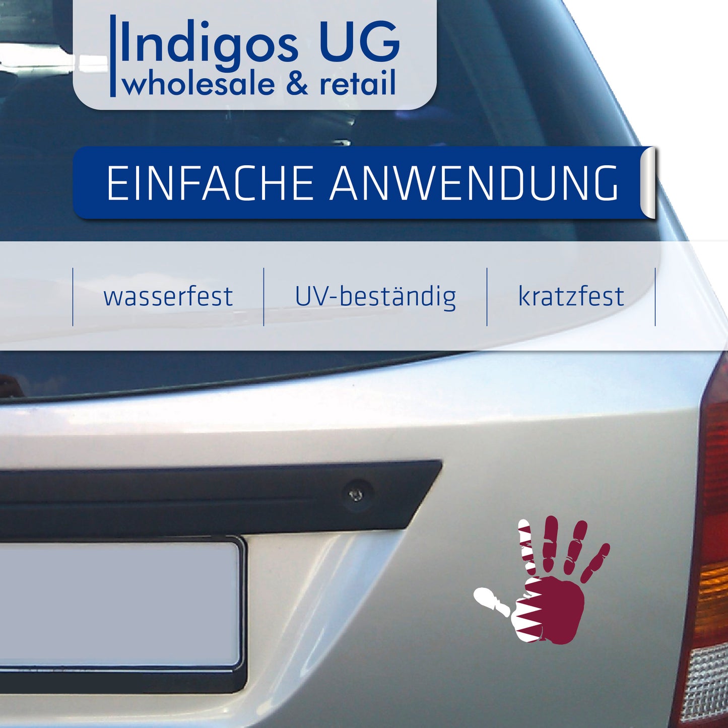 Aufkleber - Autoaufkleber - Katar - Heckscheibenaufkleber