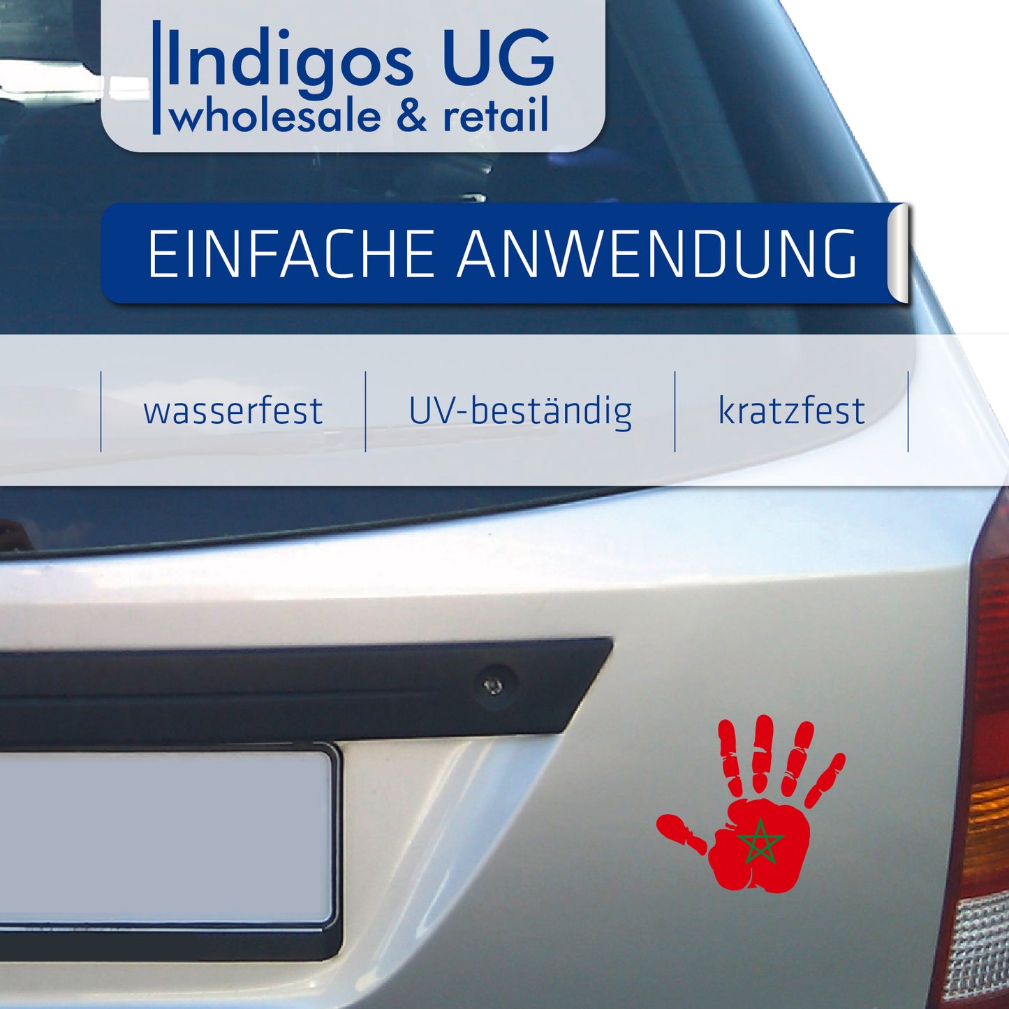 Aufkleber - Autoaufkleber - Marokko - Heckscheibenaufkleber