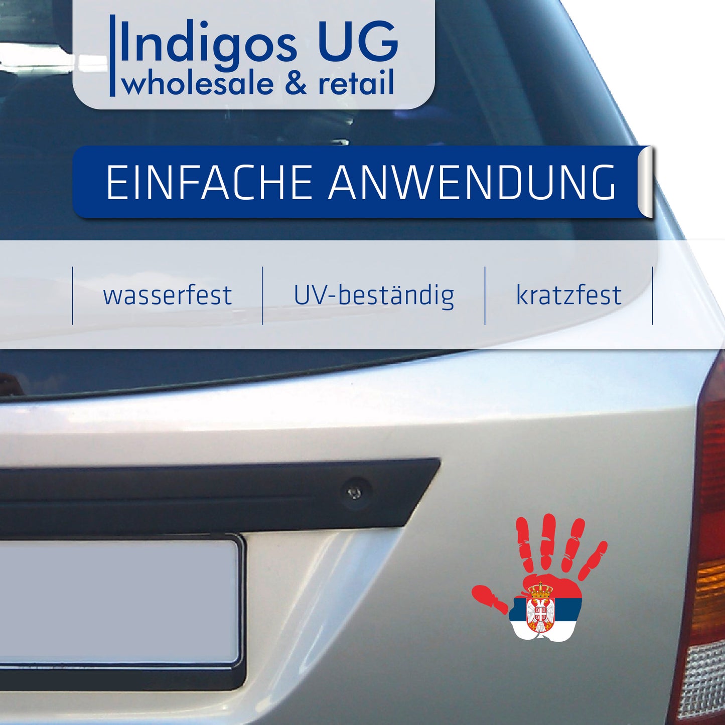 Aufkleber - Autoaufkleber - Serbien - Heckscheibenaufkleber