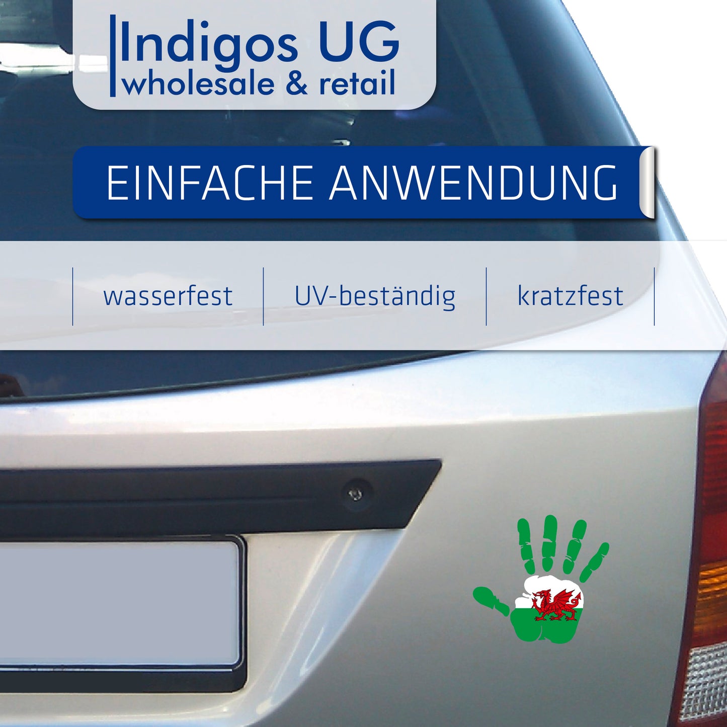 Aufkleber - Autoaufkleber - Wales - Heckscheibenaufkleber