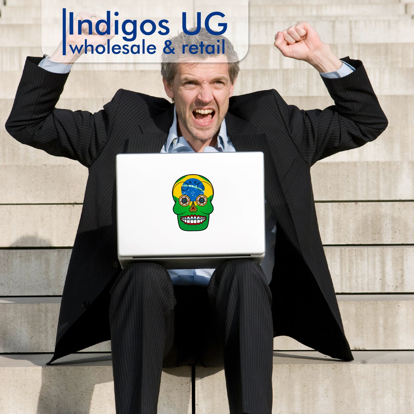 Aufkleber - Autoaufkleber - Brasilien - Skull Totenkopf - 20x27cm - Heckscheibenaufkleber