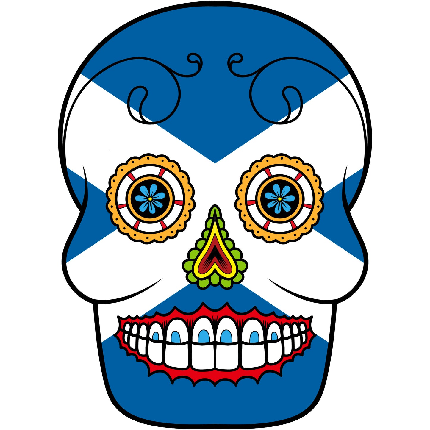 Aufkleber - Autoaufkleber - Schottland - Skull Totenkopf - 20x27cm - Heckscheibenaufkleber