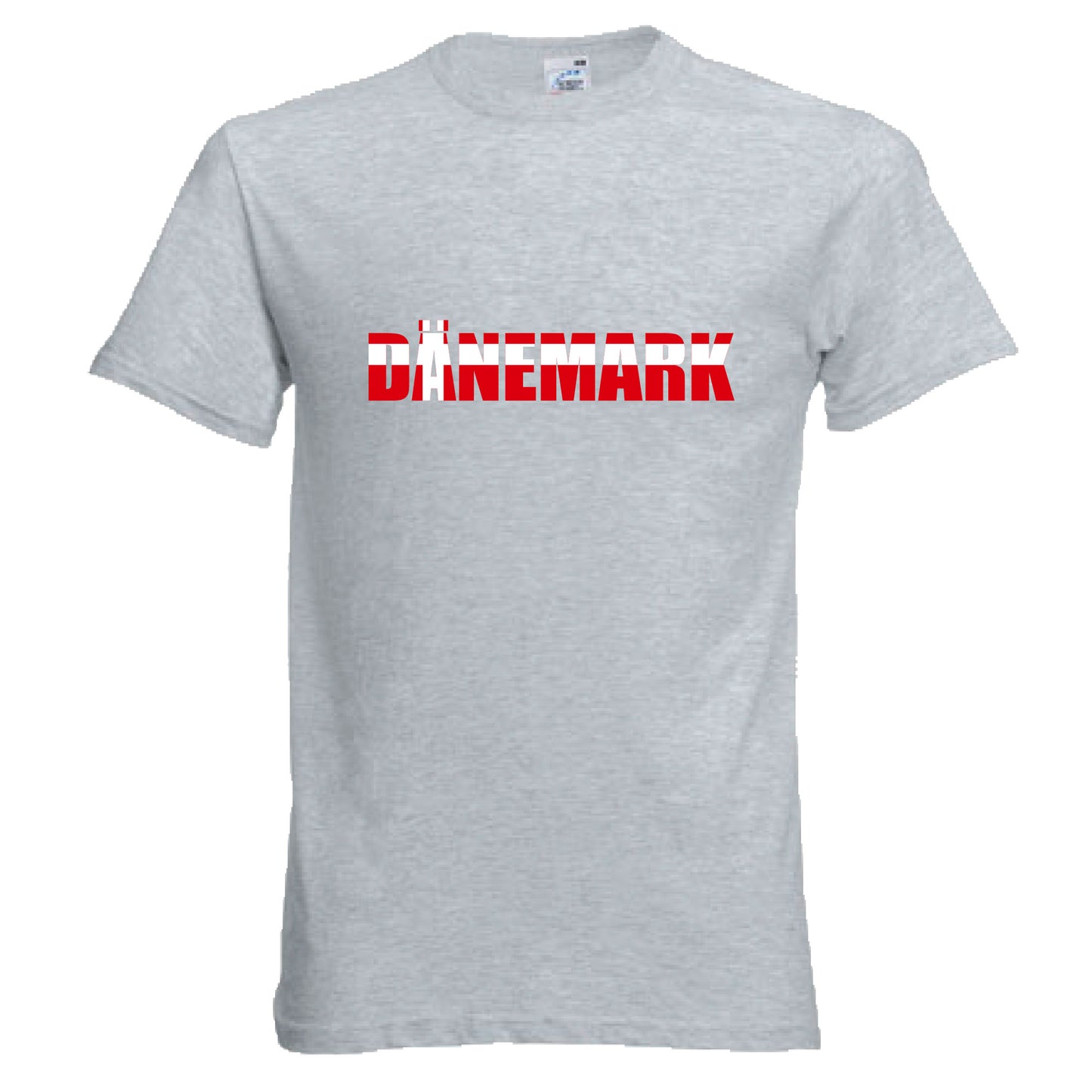 INDIGOS UG - T-Shirt Herren - Dänemark - Schriftzug - Fussball