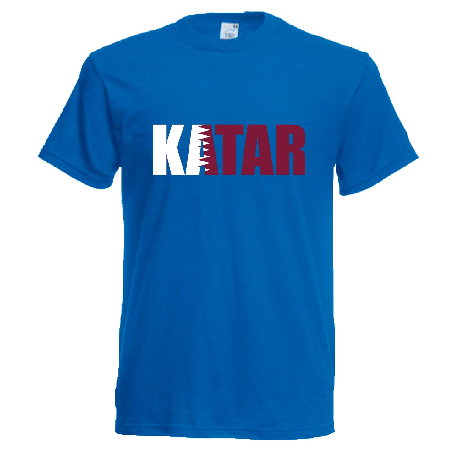 INDIGOS UG - T-Shirt Herren - Katar - Schriftzug - Fussball