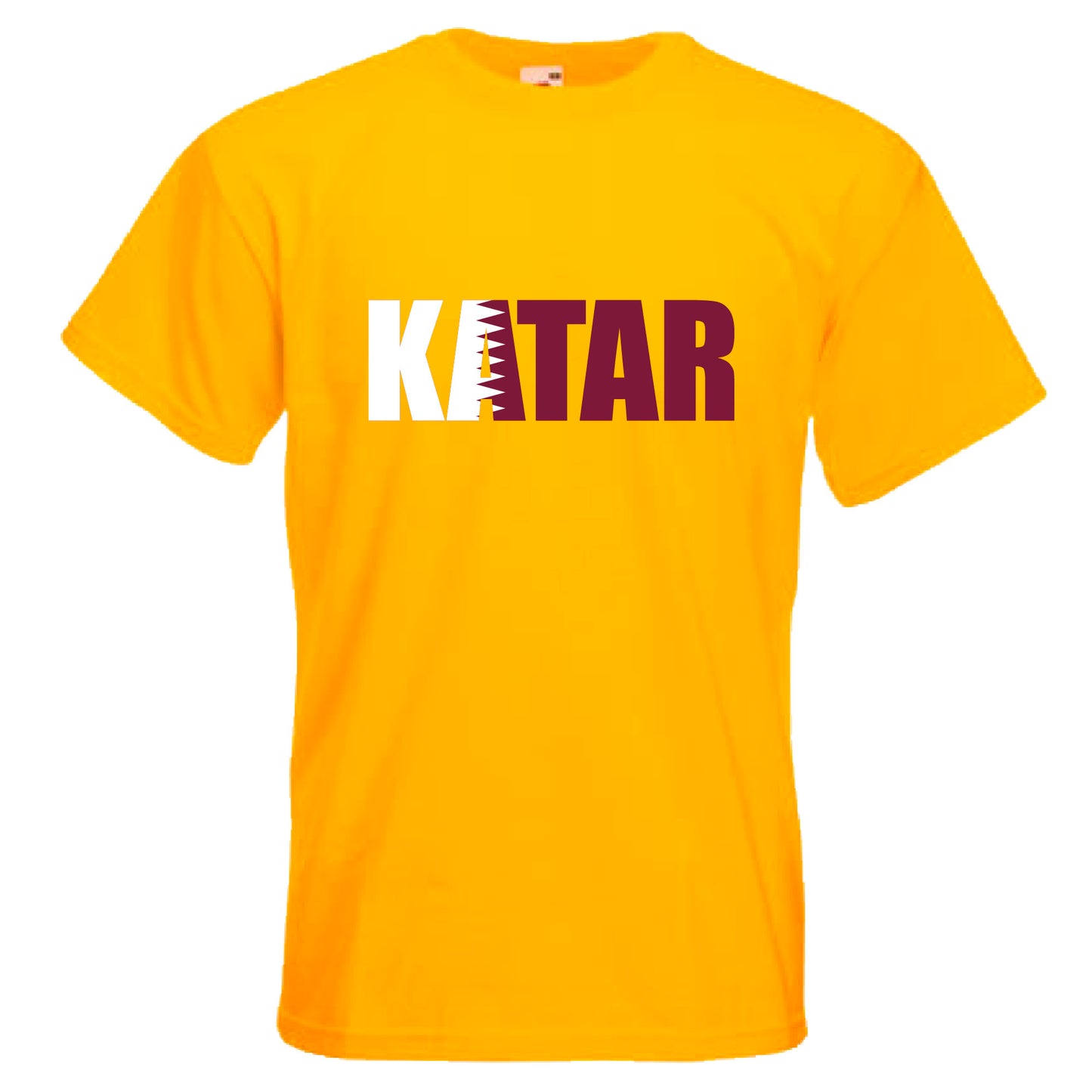 INDIGOS UG - T-Shirt Herren - Katar - Schriftzug - Fussball