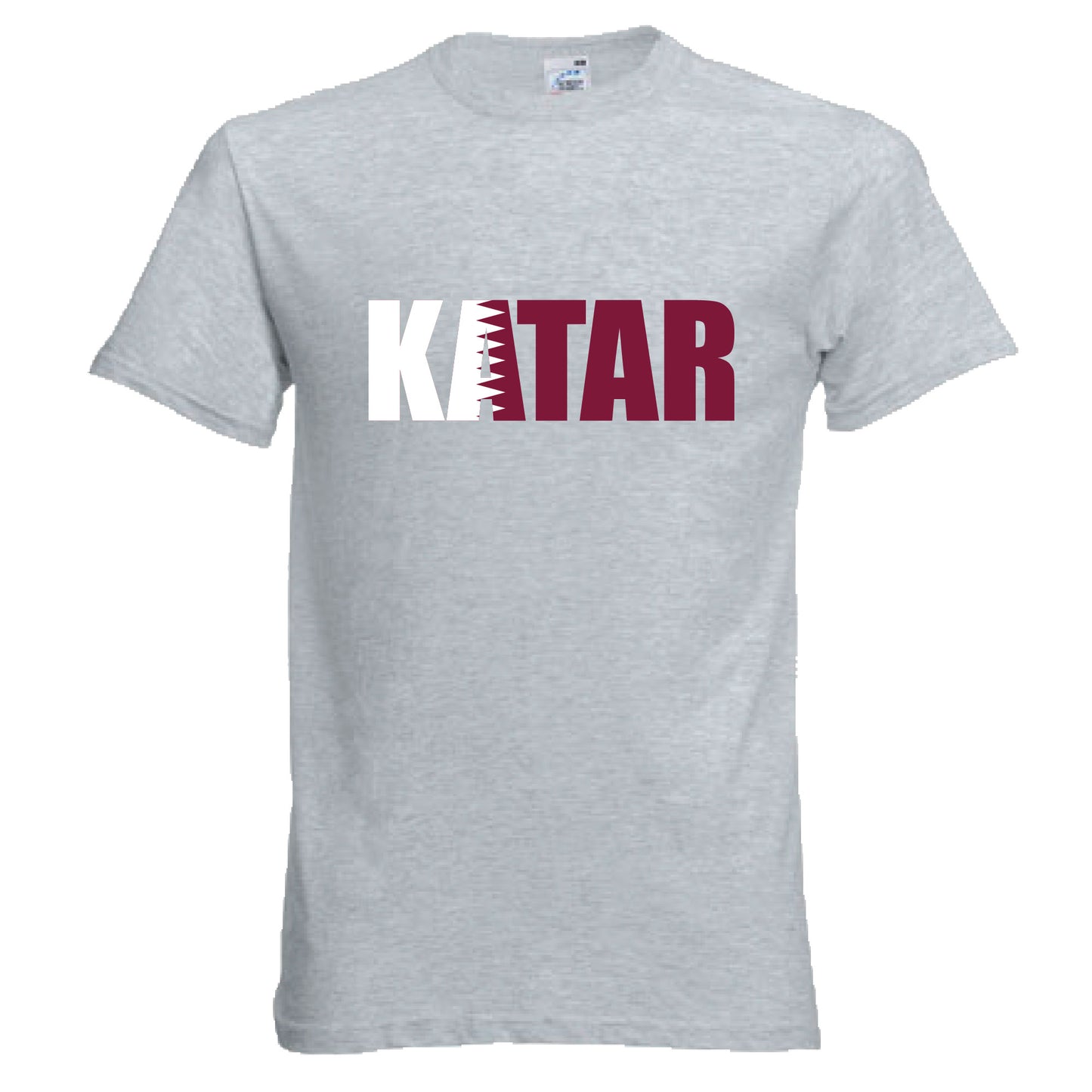 INDIGOS UG - T-Shirt Herren - Katar - Schriftzug - Fussball