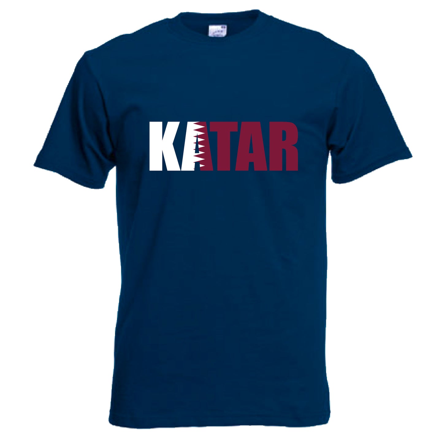 INDIGOS UG - T-Shirt Herren - Katar - Schriftzug - Fussball