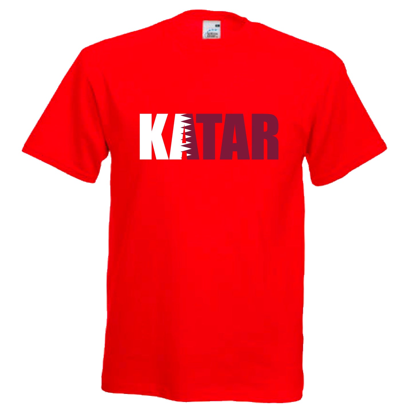 INDIGOS UG - T-Shirt Herren - Katar - Schriftzug - Fussball