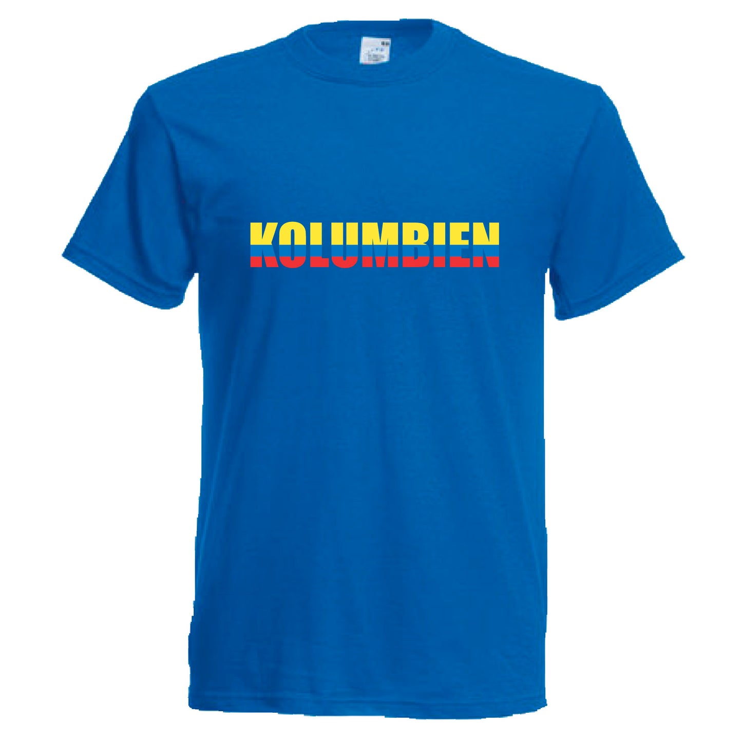 INDIGOS UG - T-Shirt Herren - Kolumbien - Schriftzug - Fussball