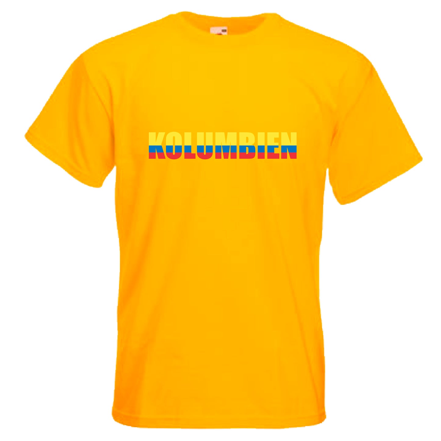 INDIGOS UG - T-Shirt Herren - Kolumbien - Schriftzug - Fussball
