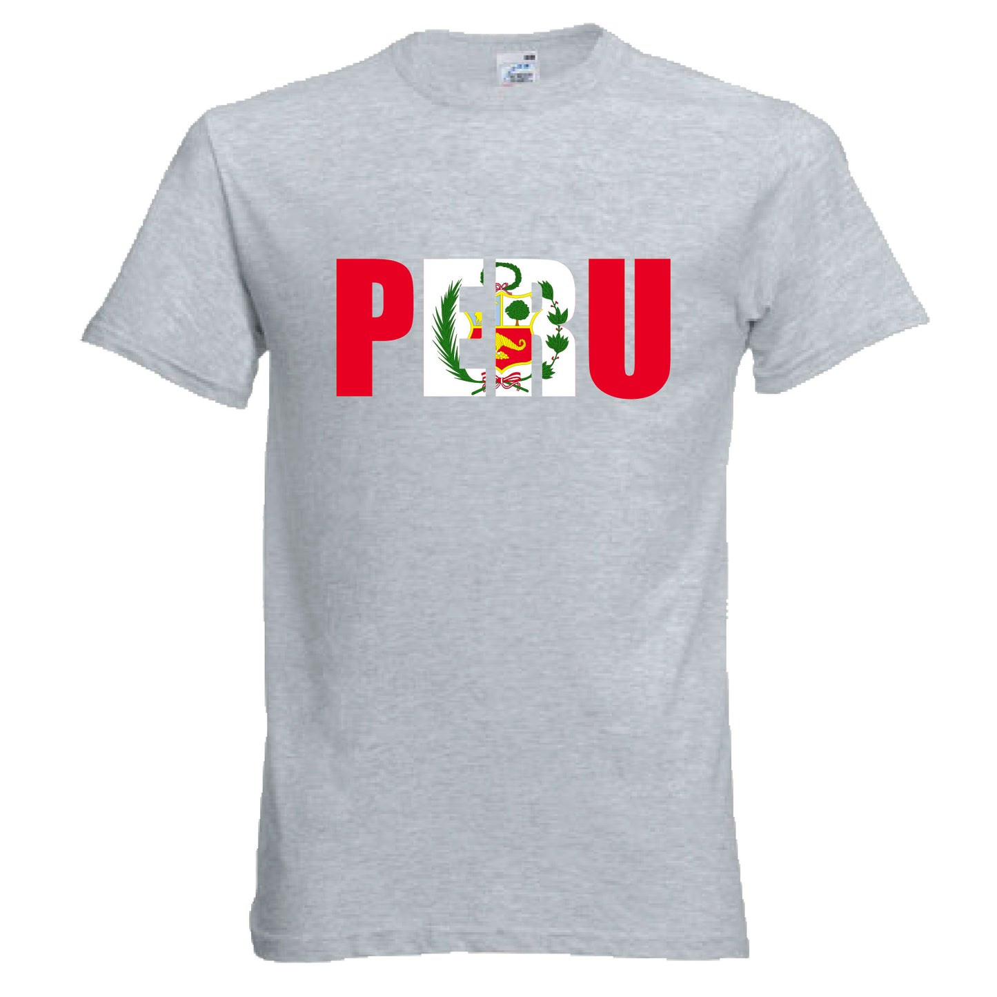 INDIGOS UG - T-Shirt Herren - Peru - Schriftzug - Fussball