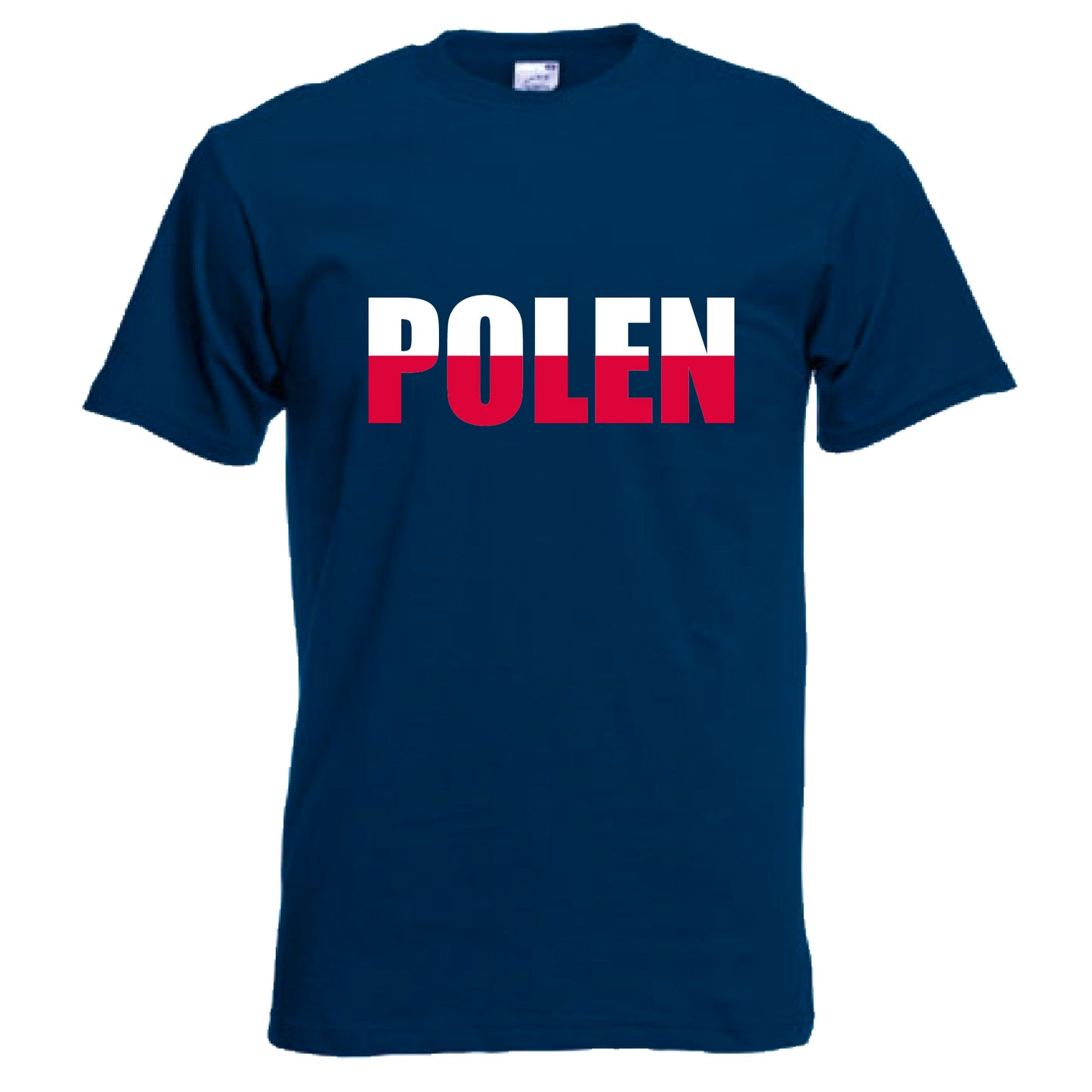 INDIGOS UG - T-Shirt Herren - Polen - Schriftzug - Fussball
