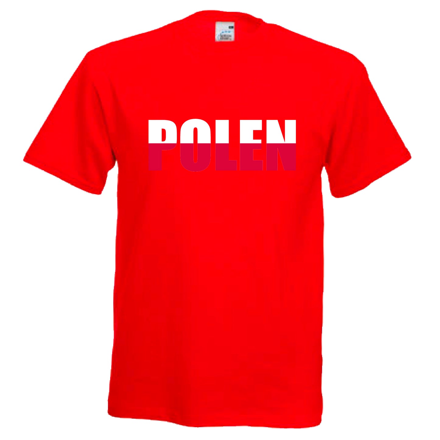 INDIGOS UG - T-Shirt Herren - Polen - Schriftzug - Fussball