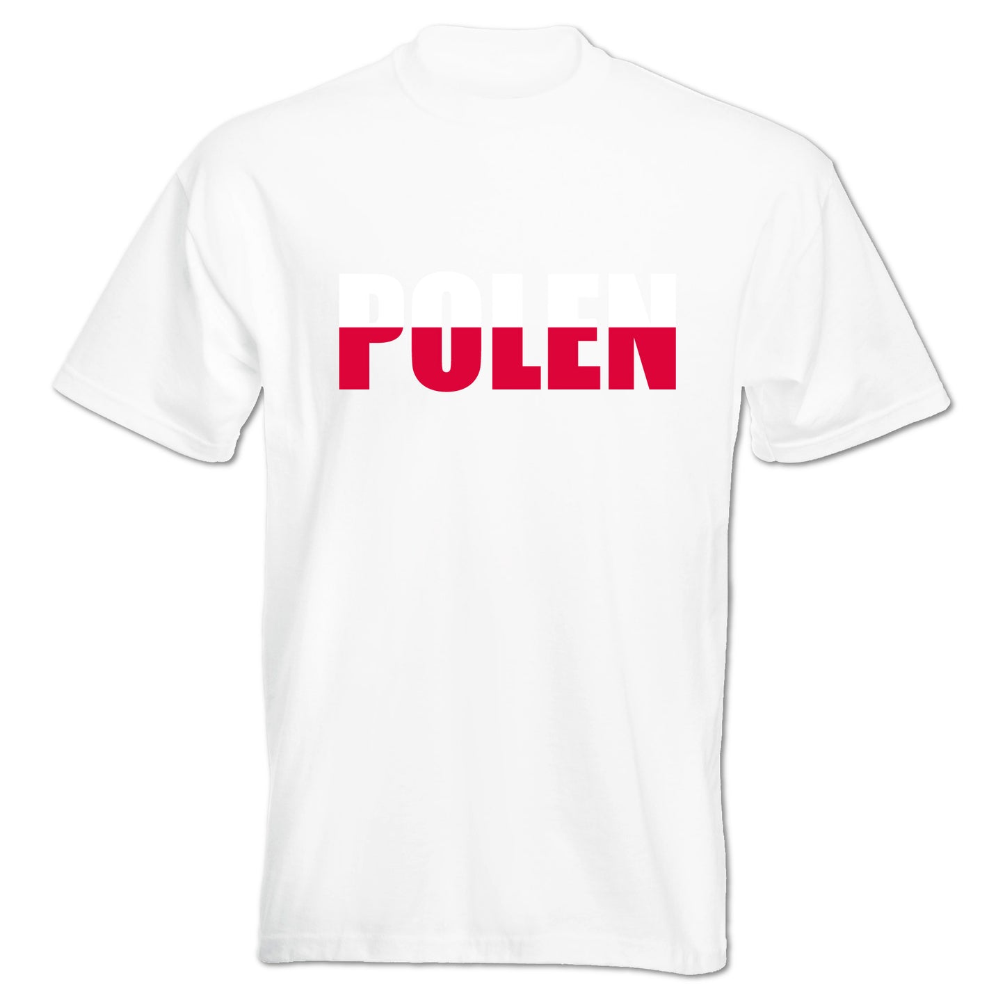 INDIGOS UG - T-Shirt Herren - Polen - Schriftzug - Fussball