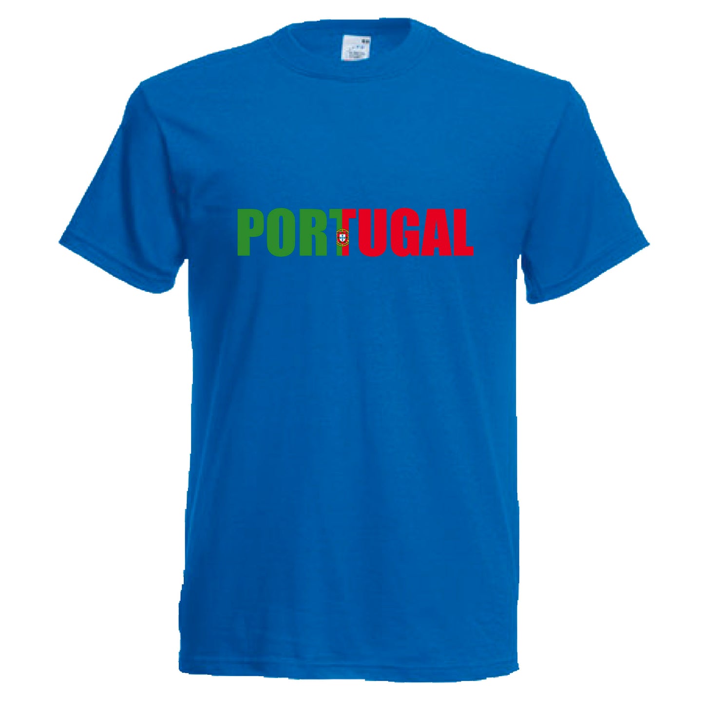 INDIGOS UG - T-Shirt Herren - Portugal - Schriftzug - Fussball