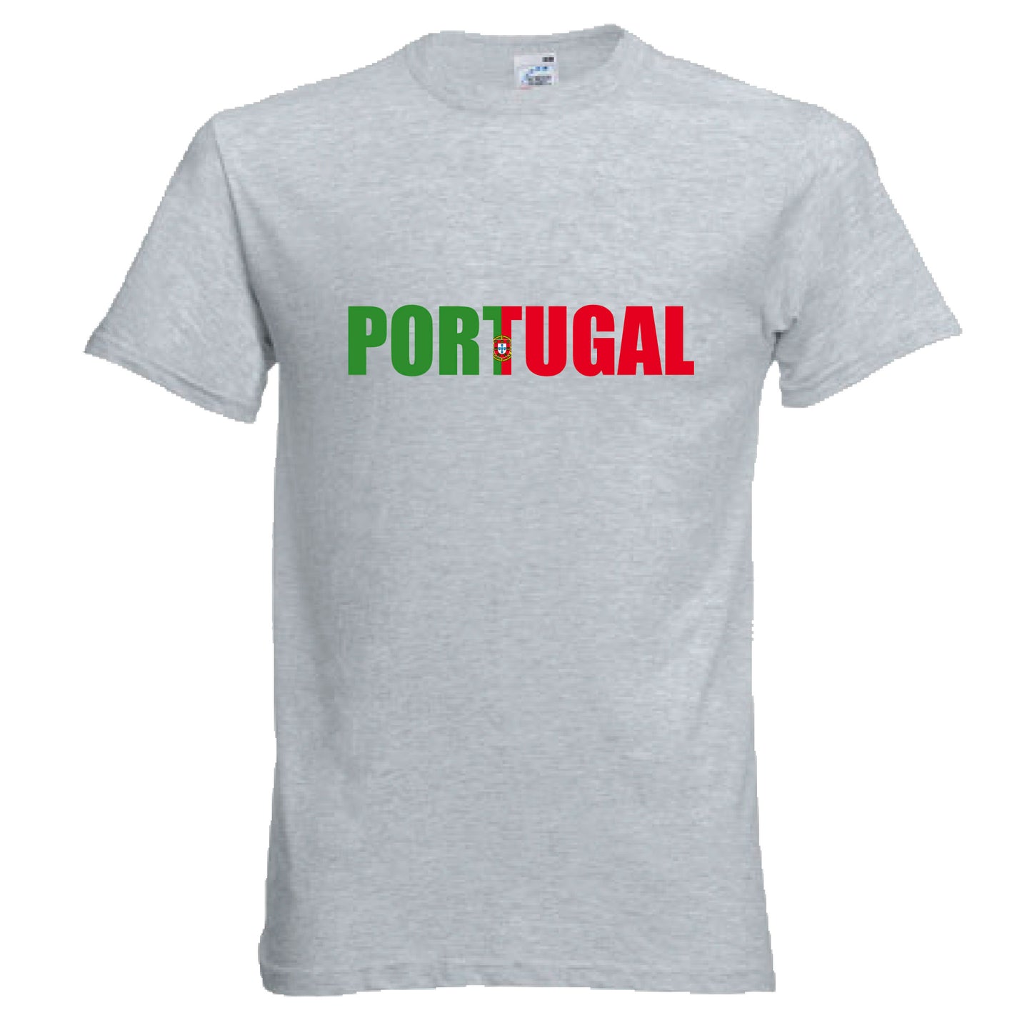INDIGOS UG - T-Shirt Herren - Portugal - Schriftzug - Fussball