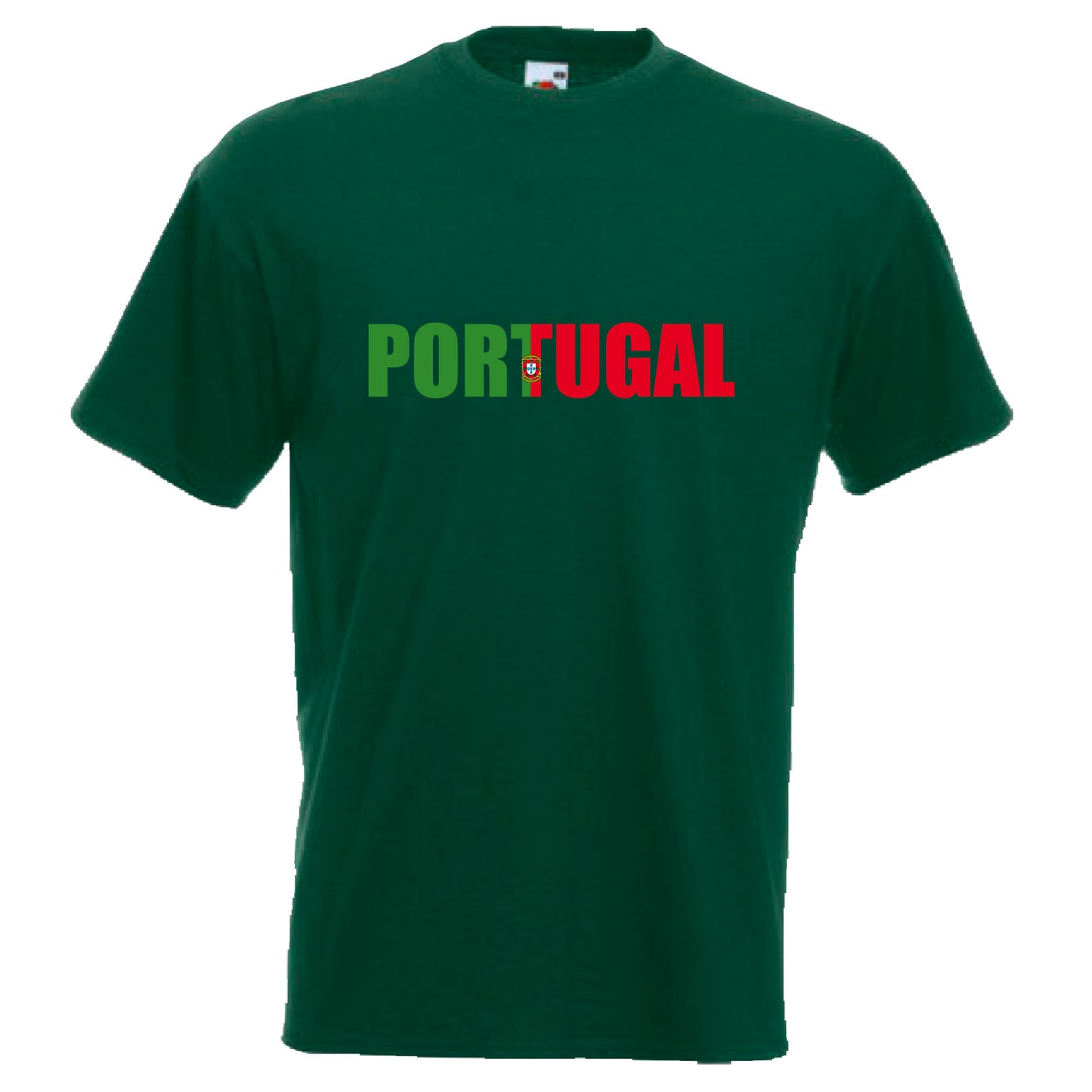 INDIGOS UG - T-Shirt Herren - Portugal - Schriftzug - Fussball