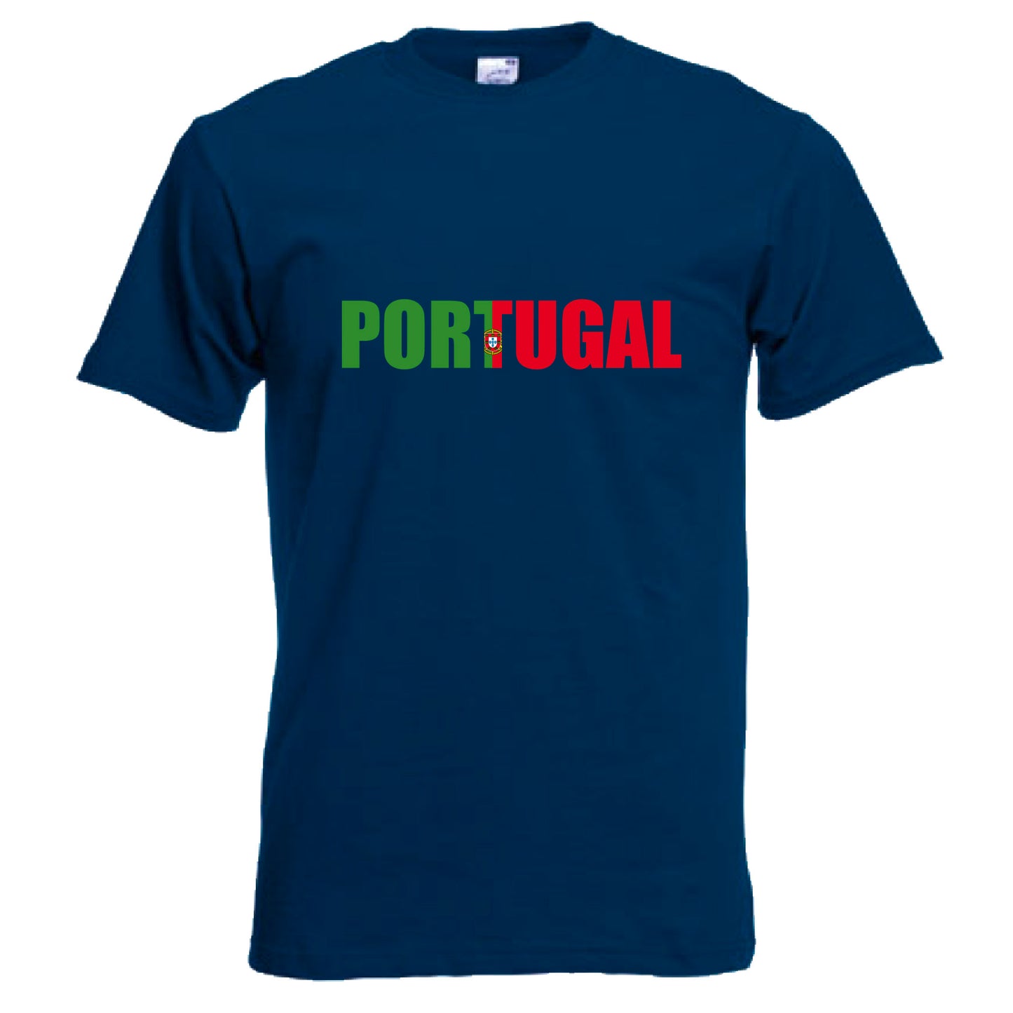 INDIGOS UG - T-Shirt Herren - Portugal - Schriftzug - Fussball