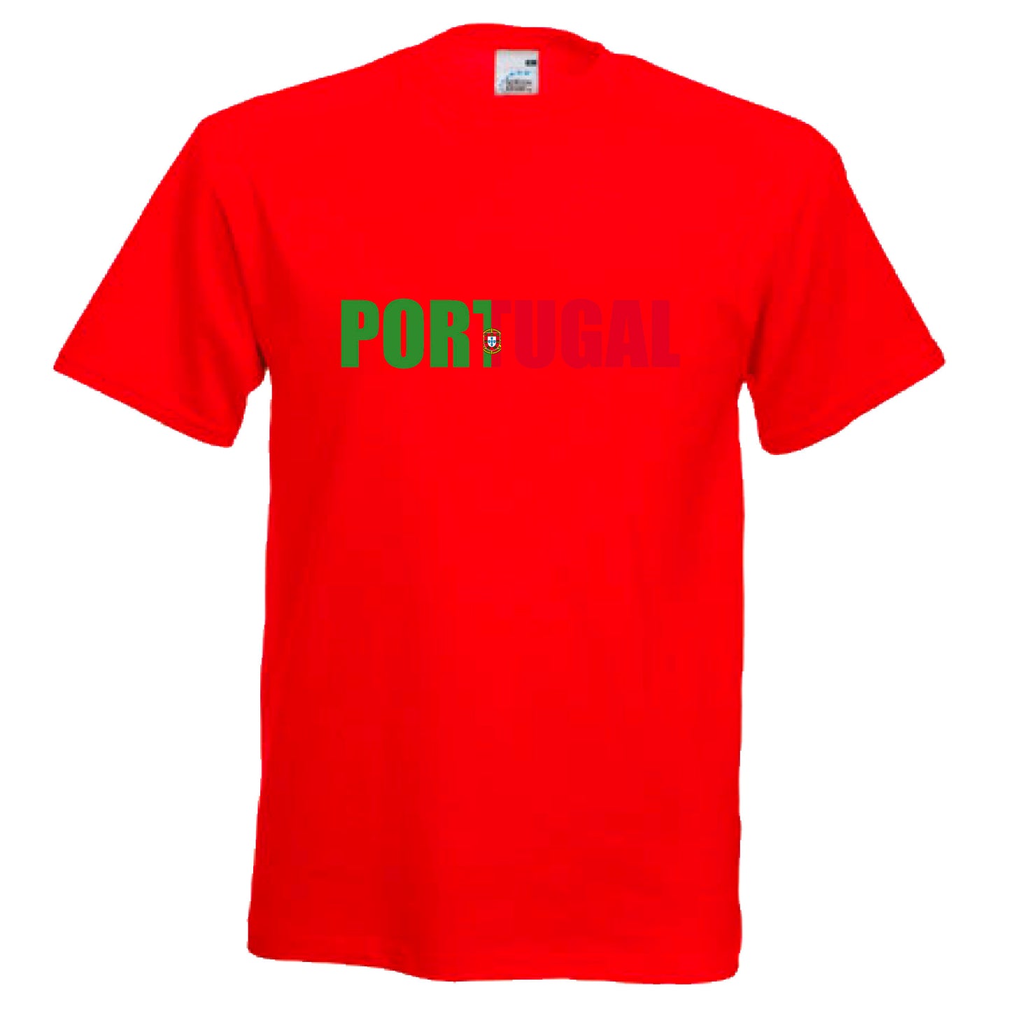 INDIGOS UG - T-Shirt Herren - Portugal - Schriftzug - Fussball