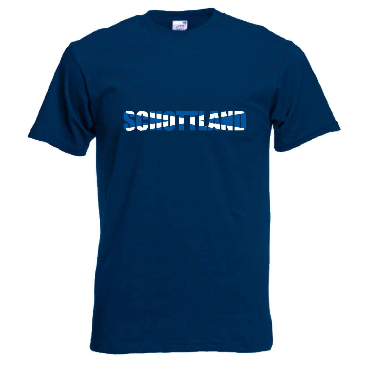 INDIGOS UG - T-Shirt Herren - Schottland - Schriftzug - Fussball
