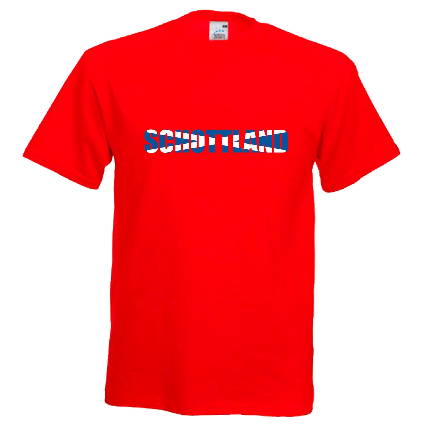 INDIGOS UG - T-Shirt Herren - Schottland - Schriftzug - Fussball