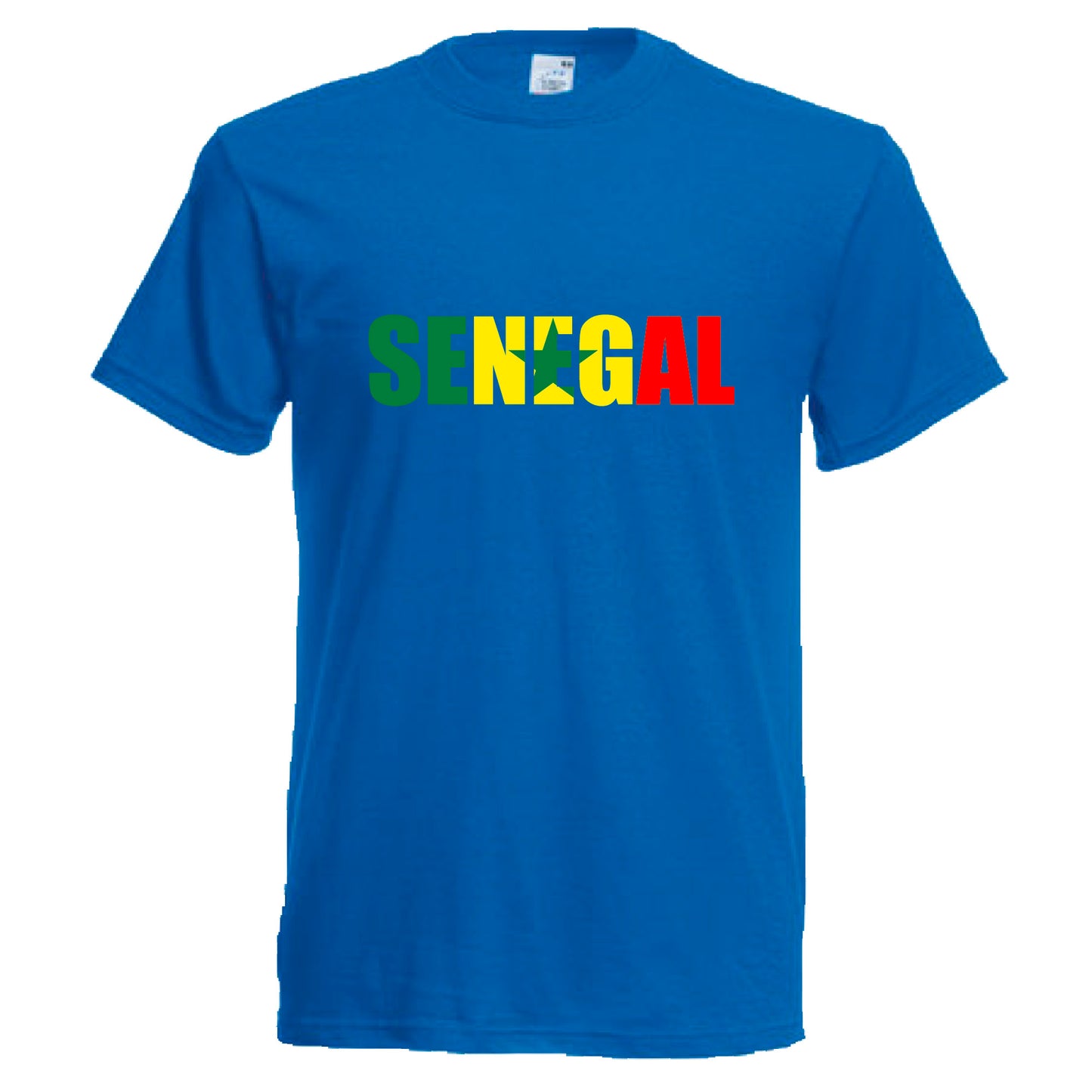 INDIGOS UG - T-Shirt Herren - Senegal - Schriftzug - Fussball