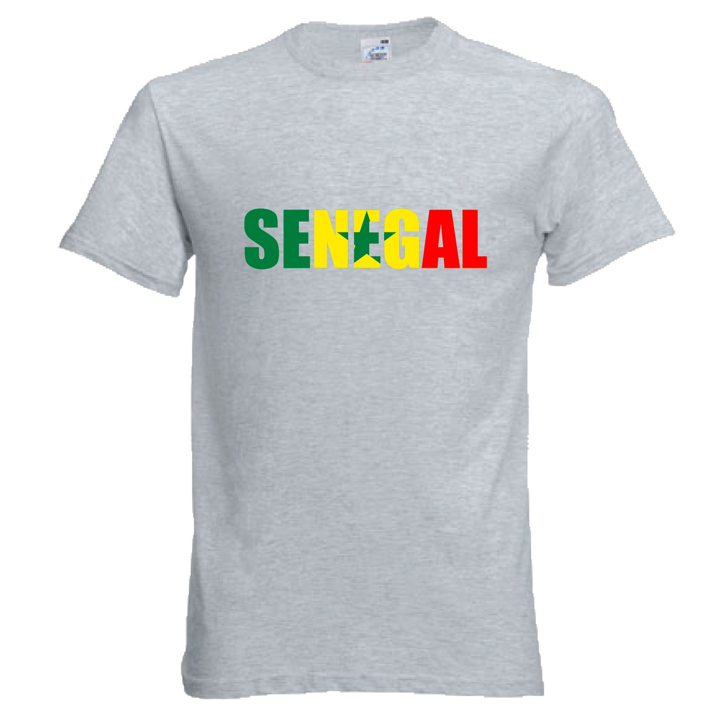 INDIGOS UG - T-Shirt Herren - Senegal - Schriftzug - Fussball