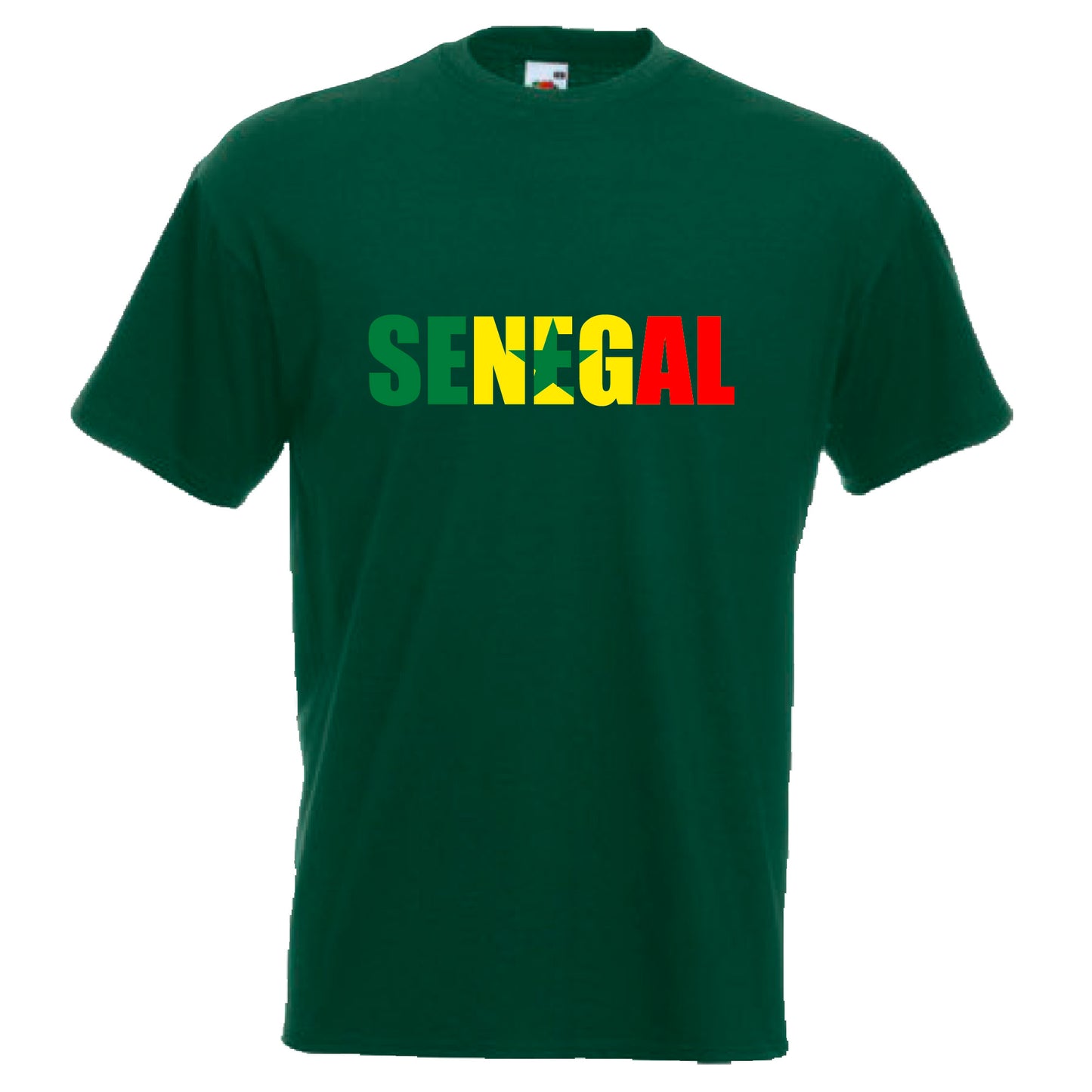 INDIGOS UG - T-Shirt Herren - Senegal - Schriftzug - Fussball