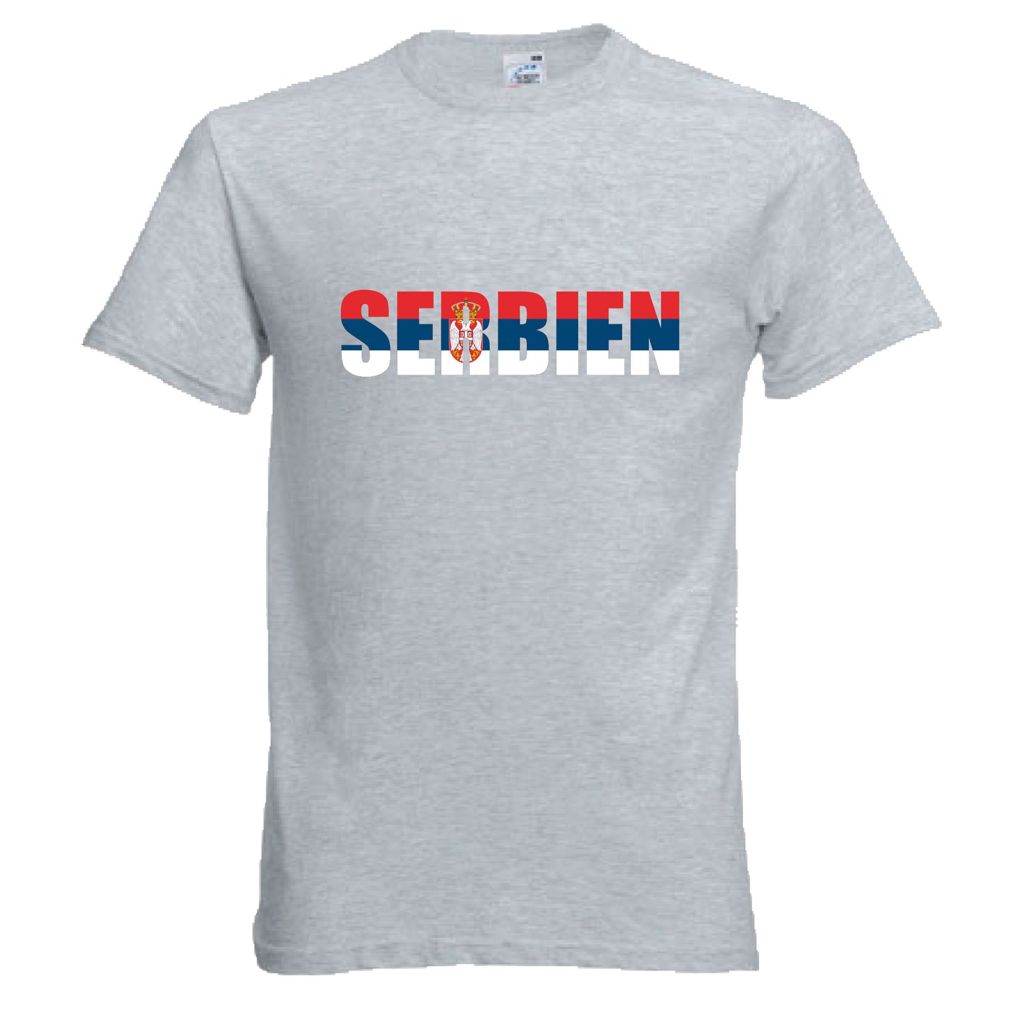 INDIGOS UG - T-Shirt Herren - Serbien - Schriftzug - Fussball