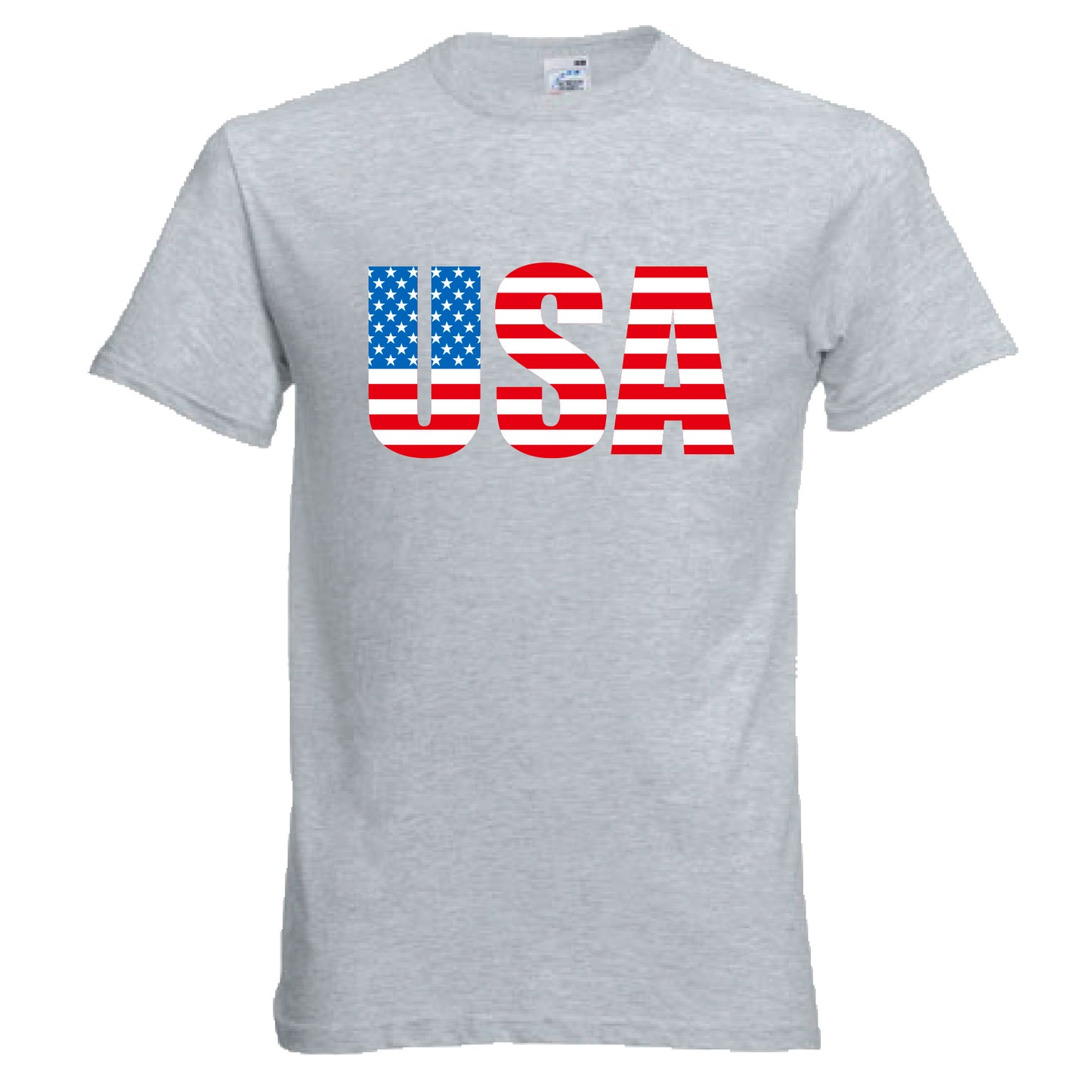 INDIGOS UG - T-Shirt Herren - USA - Schriftzug - Fussball