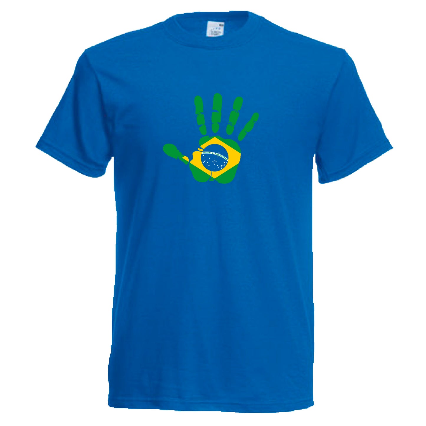INDIGOS UG - T-Shirt Herren - Brasilien - Hand - Fussball